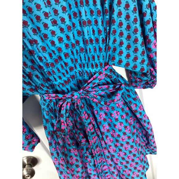 J. Crew Women's Dolman-Sleeve Mini Dress in Layered Block Print Blue Size Small - Picture 10 of 15